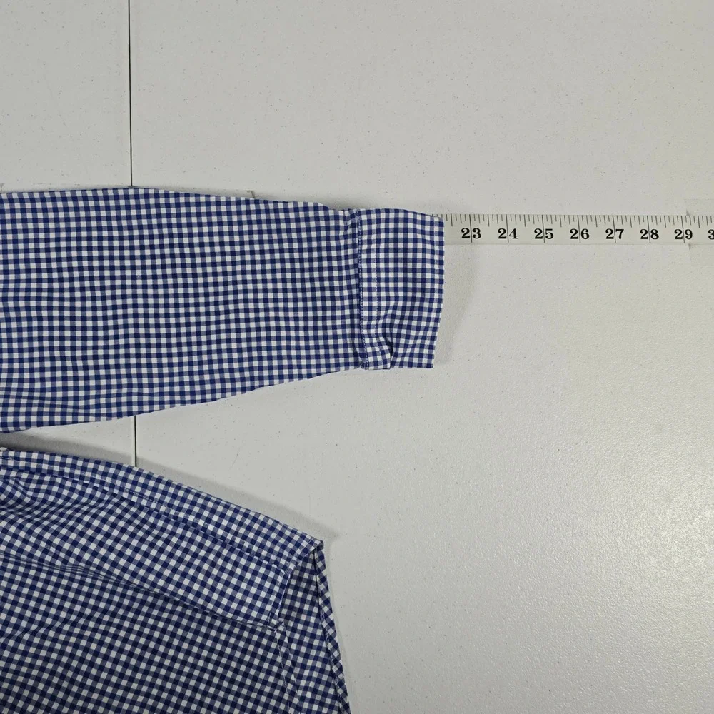 Ralph Lauren Kids Gingham Button Down Shirt Long Sleeve‎ Blue White Size L/6